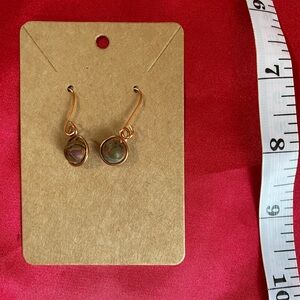 Multicolor jasper beaded earrings
